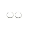 Simply Whispers 925 Sterling Silver Medium Hoop Earrings Online