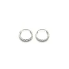 Simply Whispers 925 Sterling Silver Mini Hoop Earrings Fashion