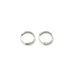 Simply Whispers 925 Sterling Silver Mini Hoop Earrings Fashion