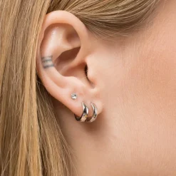 Simply Whispers 925 Sterling Silver Mini Huggie Earrings Outlet