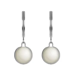 Simply Whispers 925 Sterling Silver Mother Of Pearl Silver Drop Earrings Sale