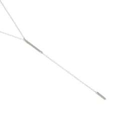 Simply Whispers Sterling Silver Necklace with Bar Pendant Hot