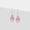 Simply Whispers 925 Sterling Silver Pink Zirconia French Hook Earrings Clearance