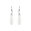Simply Whispers 925 Sterling Silver Short Bar Earrings Discount