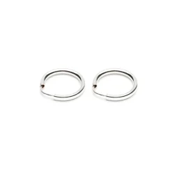 Simply Whispers 925 Sterling Silver Small Endless Hoop Earrings Clearance
