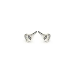Simply Whispers 925 Sterling Silver Stud Earrings Heart Crystal Sale