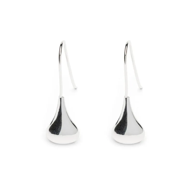Simply Whispers 925 Sterling Silver Teardrop French Hook Earrings Hot