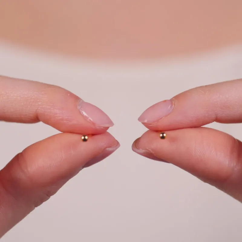 Simply Whispers Tiny Ball Stud Earrings Gold Plated Discount