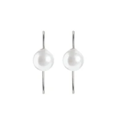 Simply Whispers Titanium Pearl French Hook Earrings New