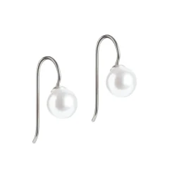 Simply Whispers Titanium Pearl French Hook Earrings New