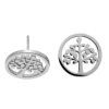 Simply Whispers Tree Of Life Steel Stud Earrings Hot