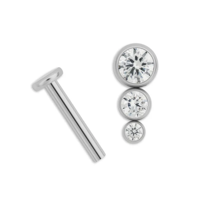 Simply Whispers Triple Crystal Titanium Helix Single Earring Best
