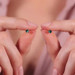 Simply Whispers Turquoise Bezel Titanium Stud Earrings Fashion