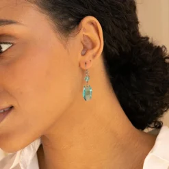Simply Whispers Turquoise Crystal Niobium Earrings Online