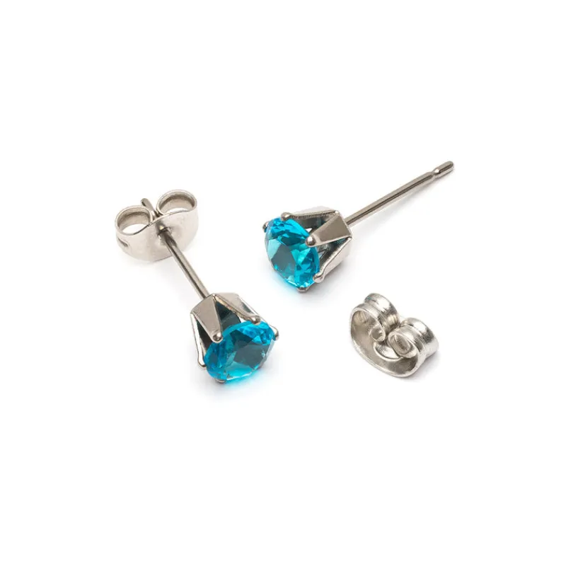 Simply Whispers Turquoise Titanium Stud Earrings Clearance
