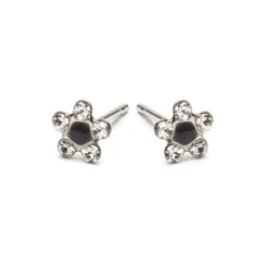 Simply Whispers White & Black Daisy Earrings Hot