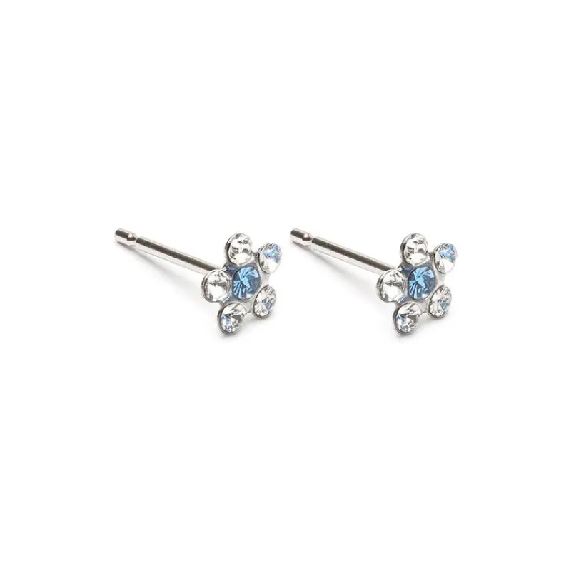 Simply Whispers White & Sapphire Daisy Earrings Best