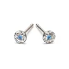 Simply Whispers White & Sapphire Mini Daisy Earrings Fashion