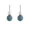 Simply Whispers White and Black Pearl Titanium Hook Earrings Best