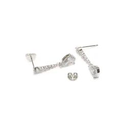 Simply Whispers White Crystal Drop Earrings Discount