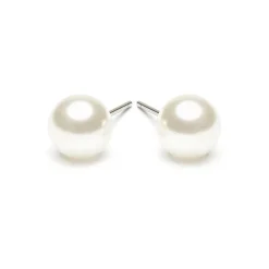 Simply Whispers White Pearl 8mm Stud Earrings Online
