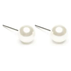 Simply Whispers White Pearl 8mm Stud Earrings Online