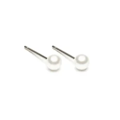 Simply Whispers White Pearl 4mm Stud Earrings Best