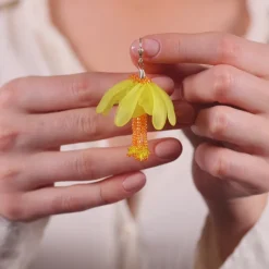 Simply Whispers Yellow Calicanto Dangle Earrings Fashion